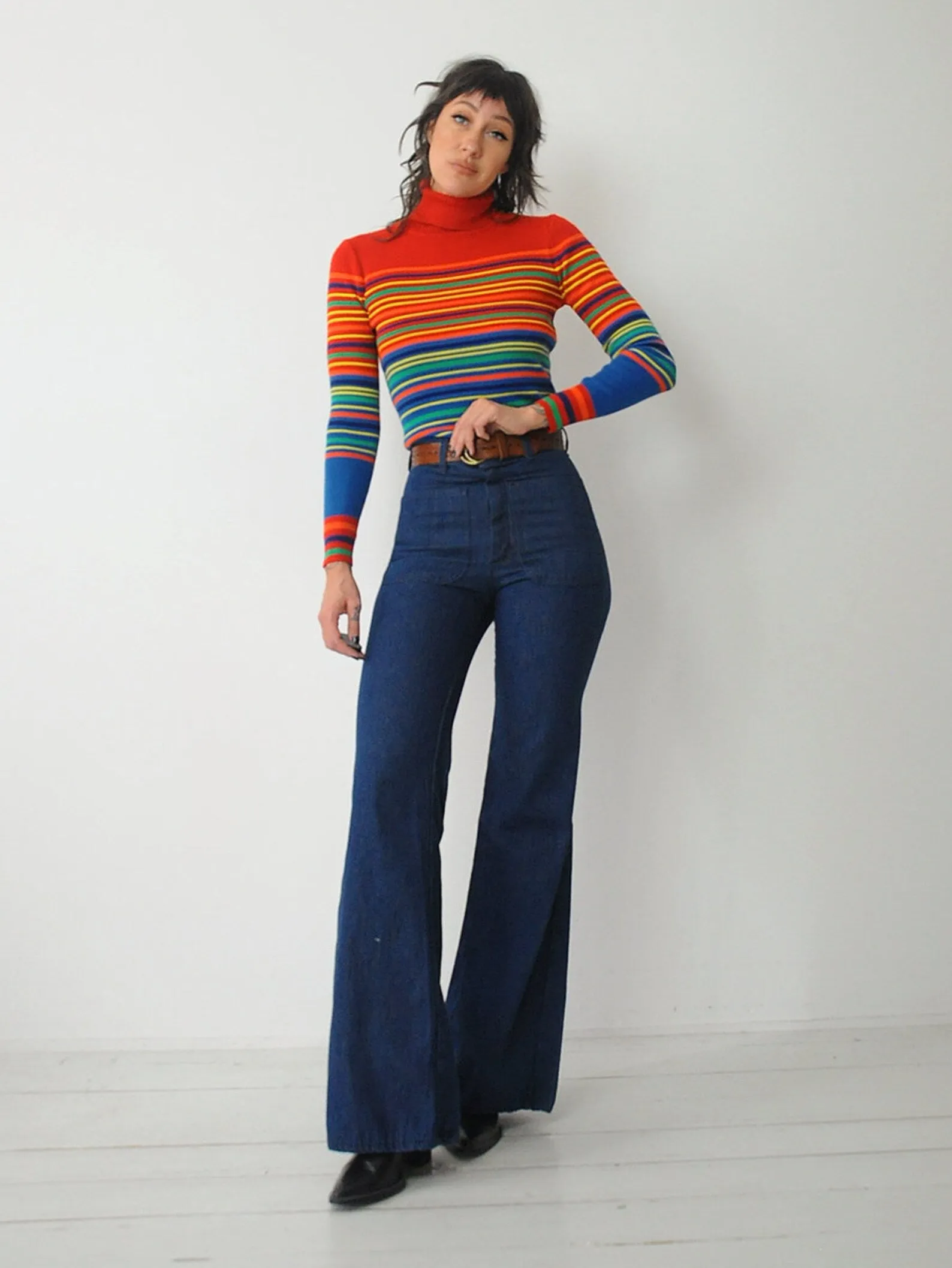 1970's Indigo Bellbottoms 28x34