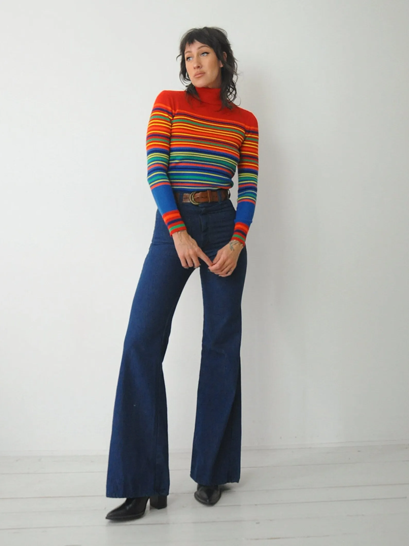 1970's Indigo Bellbottoms 28x34