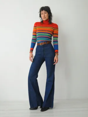 1970's Indigo Bellbottoms 28x34