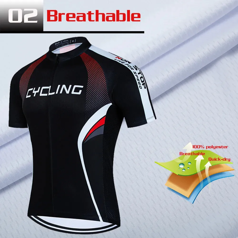 2023 TEAM Cycling jersey Sets Mens Cycling Clothing Summer Short Sleeve Quick-dry MTB Bike Suit Maillot Ciclismo Hombre