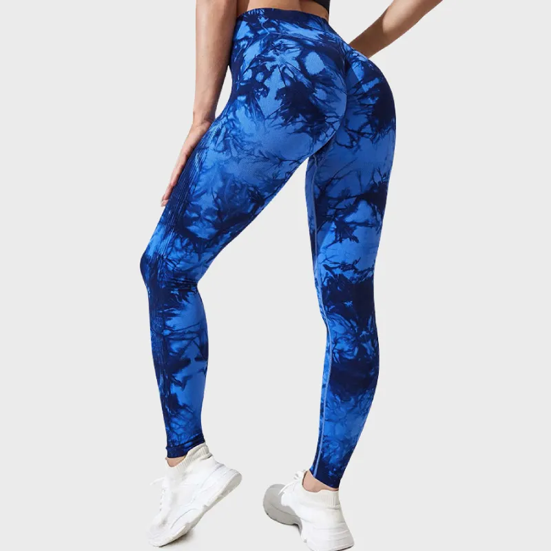 4FunGift® Tie Dye Seamless Leggings, High Waist High-Stretch Butt Lifting Sexy Yoga Pants