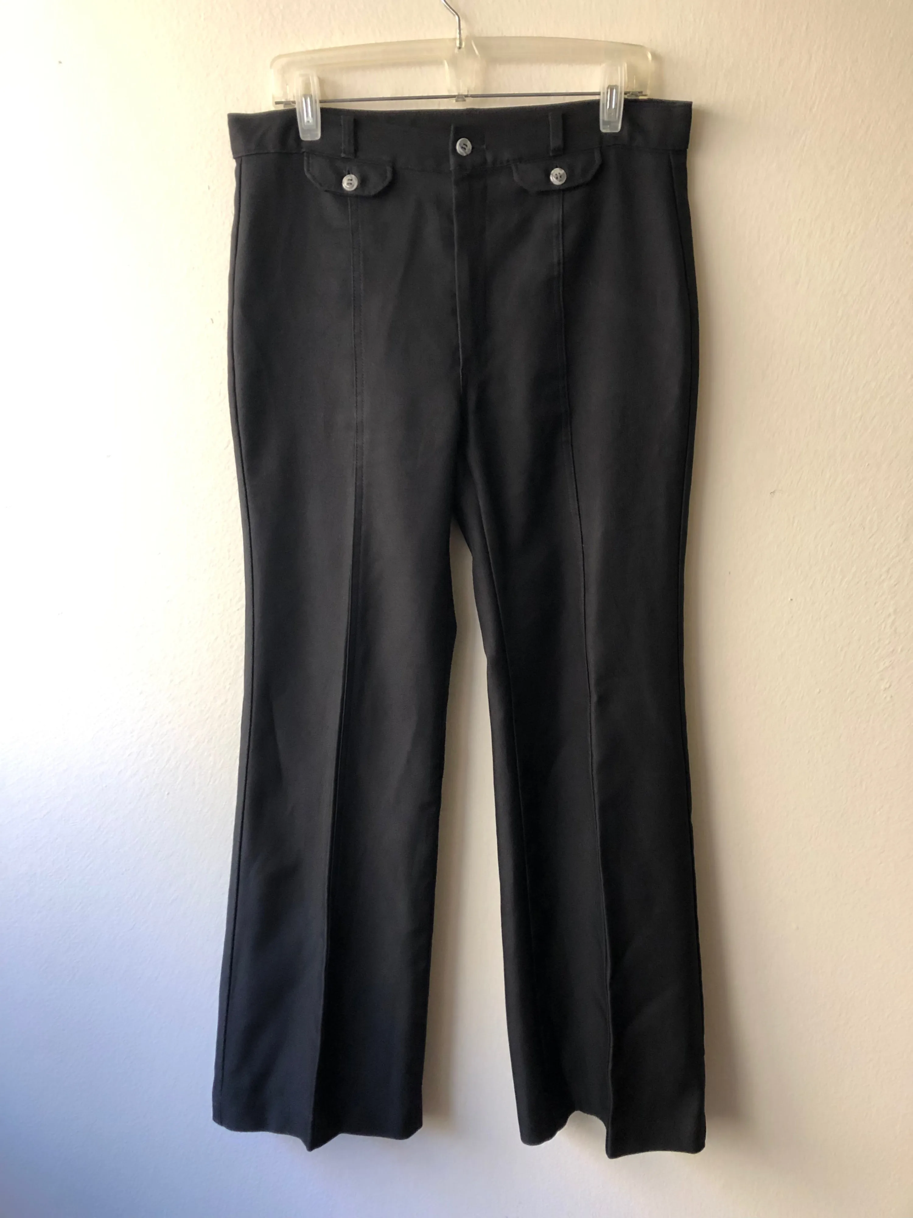 '70’s Men's Black Flared Disco Pants by Angels Flight