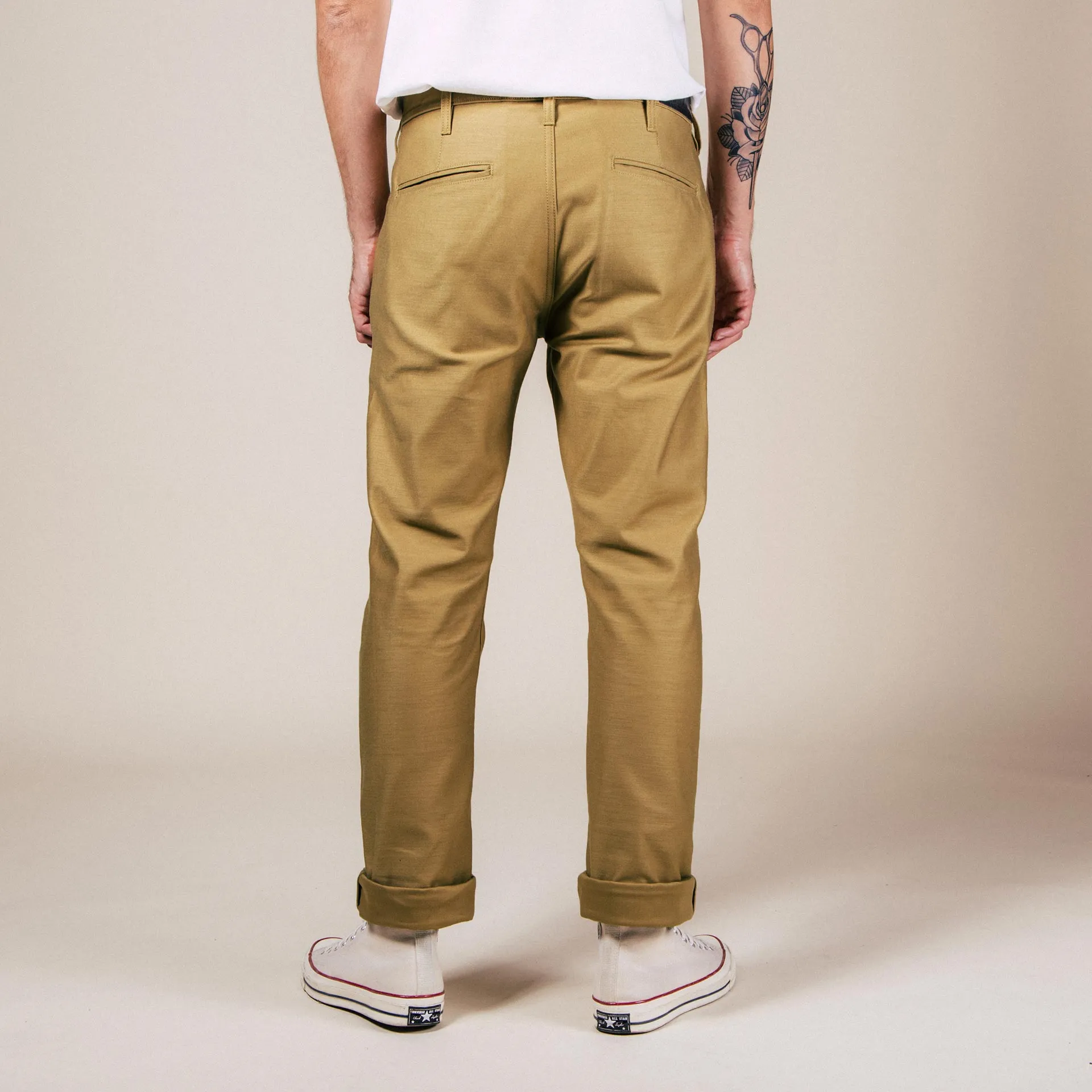 BC-03 STRAIGHT CHINO 10 oz. golden brown military twill (lot 2024)