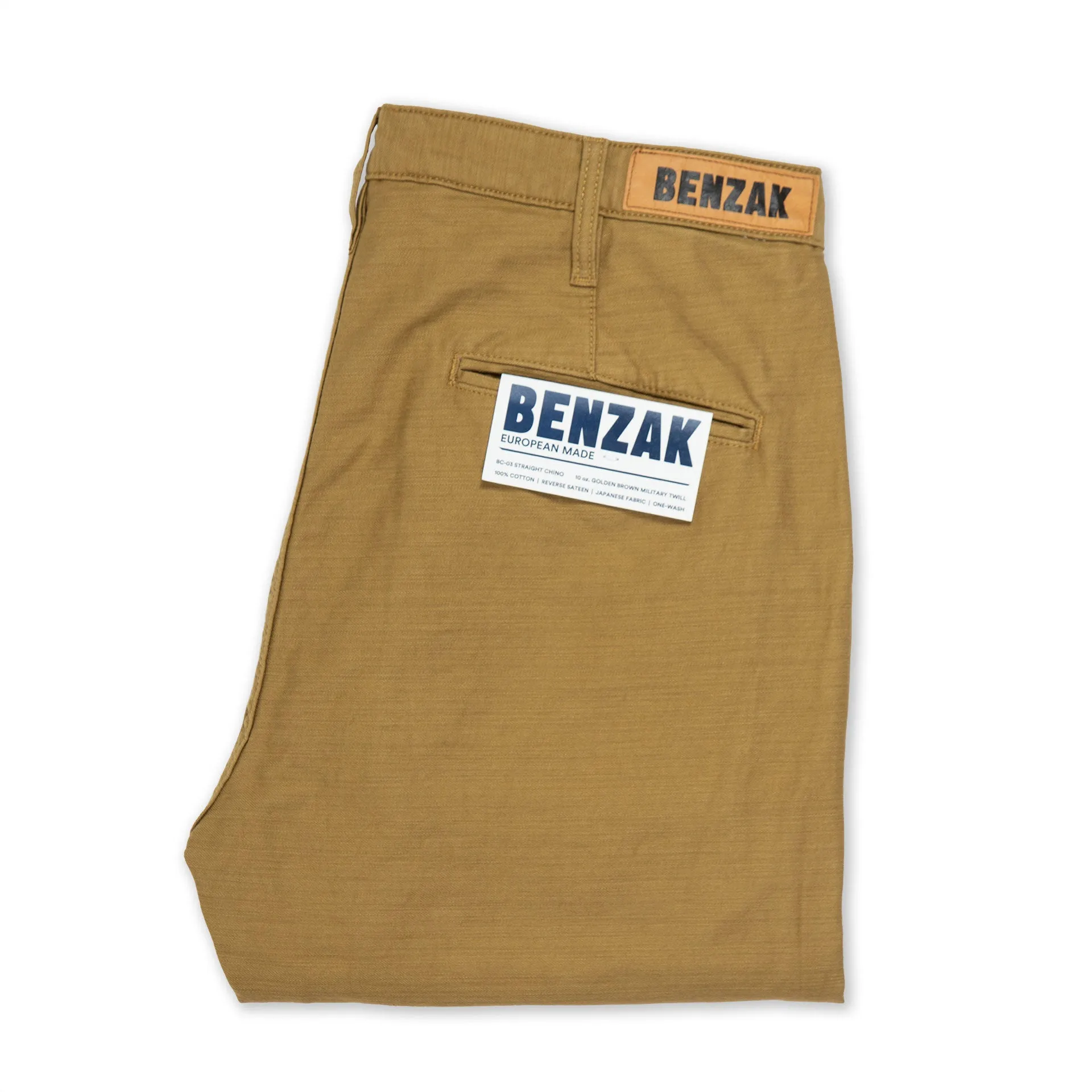 BC-03 STRAIGHT CHINO 10 oz. golden brown military twill (lot 2024)