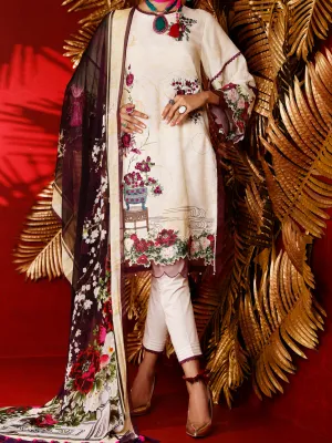 Beige Karandi 3 Piece Stitched - AWP-3PS-279