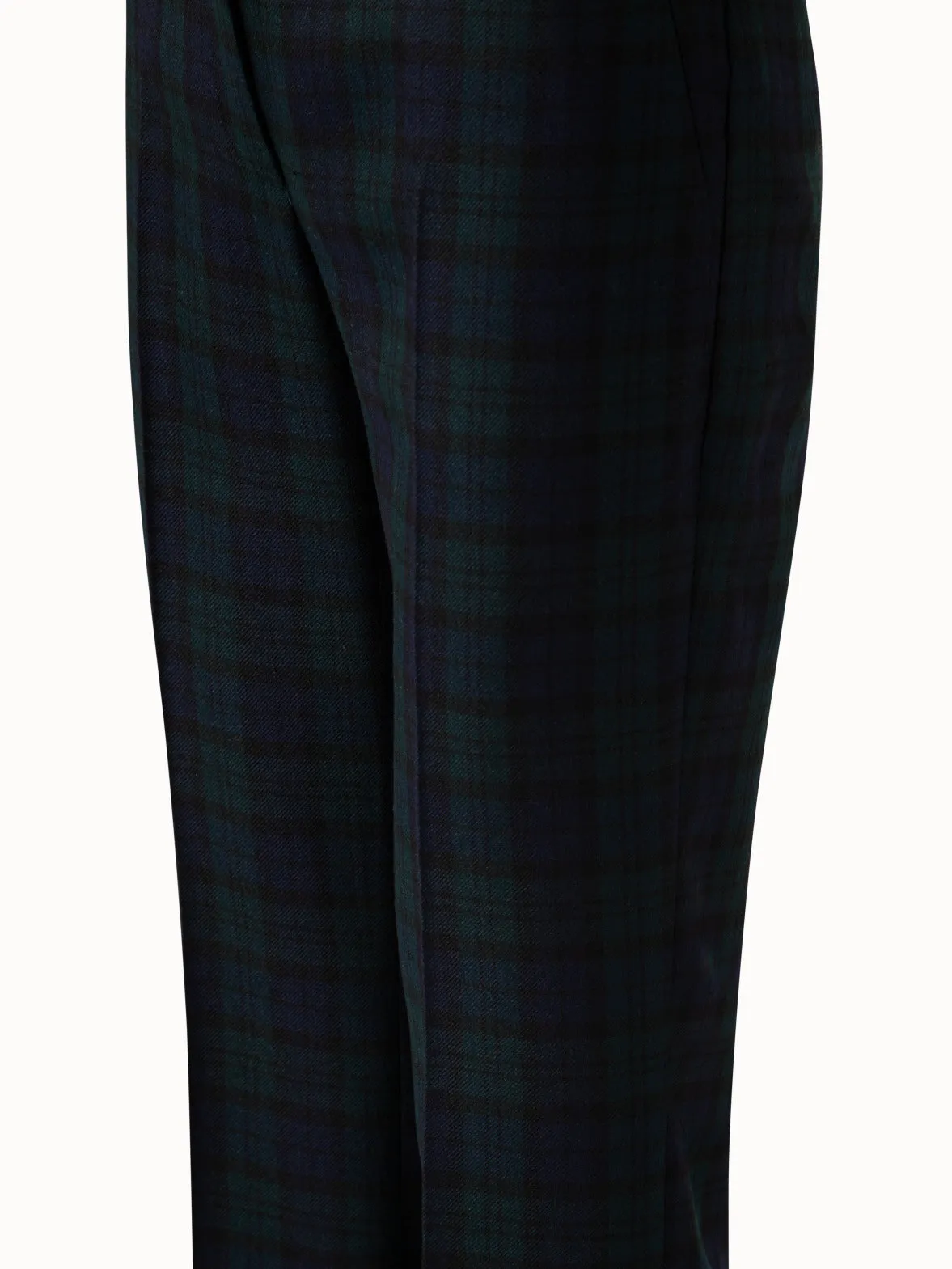 Cashmere Check Straight Pants