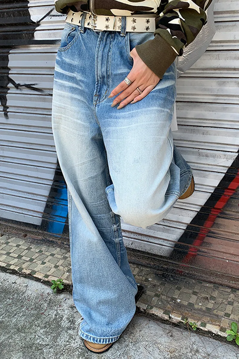 Casual Ripped Basic High Waist Denim Jeans