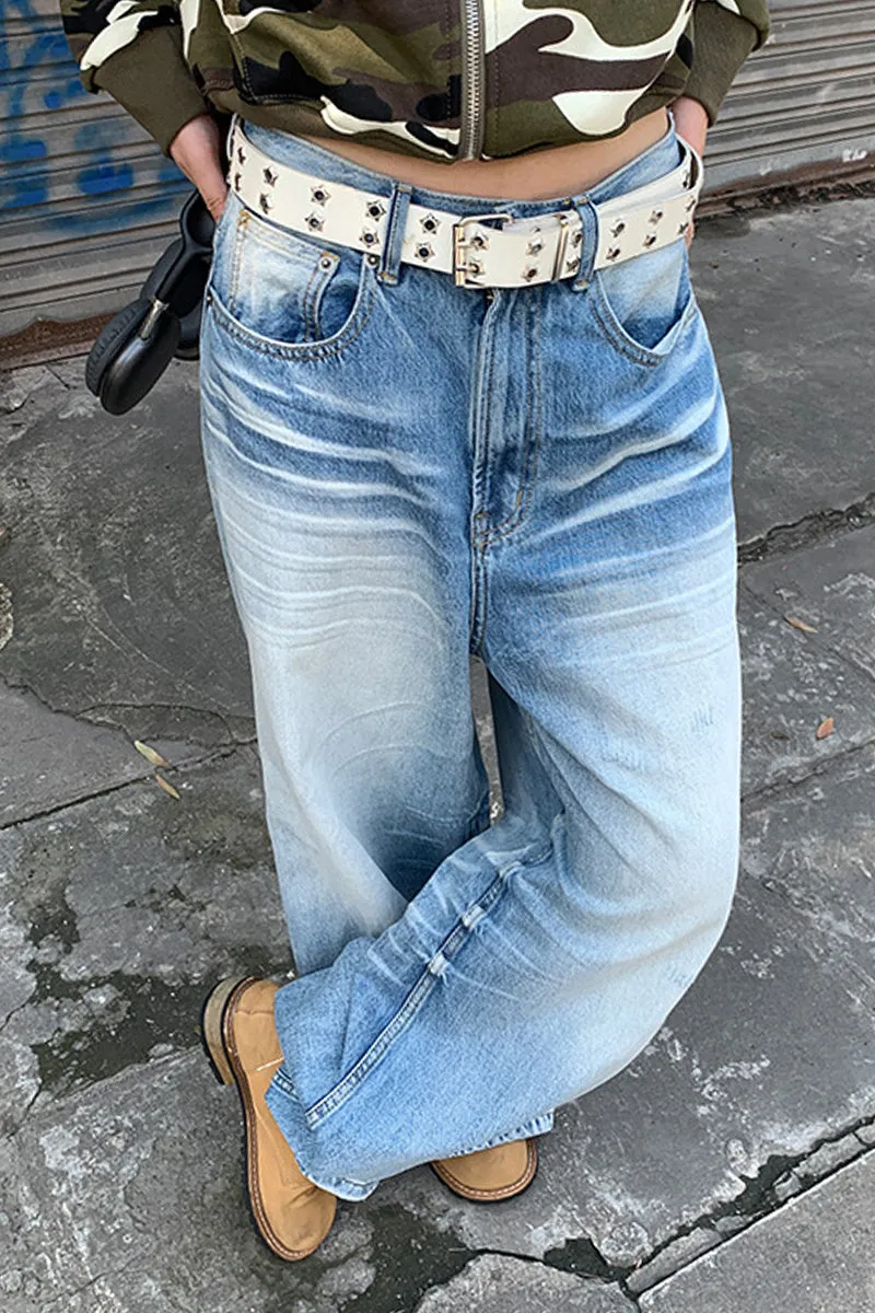 Casual Ripped Basic High Waist Denim Jeans