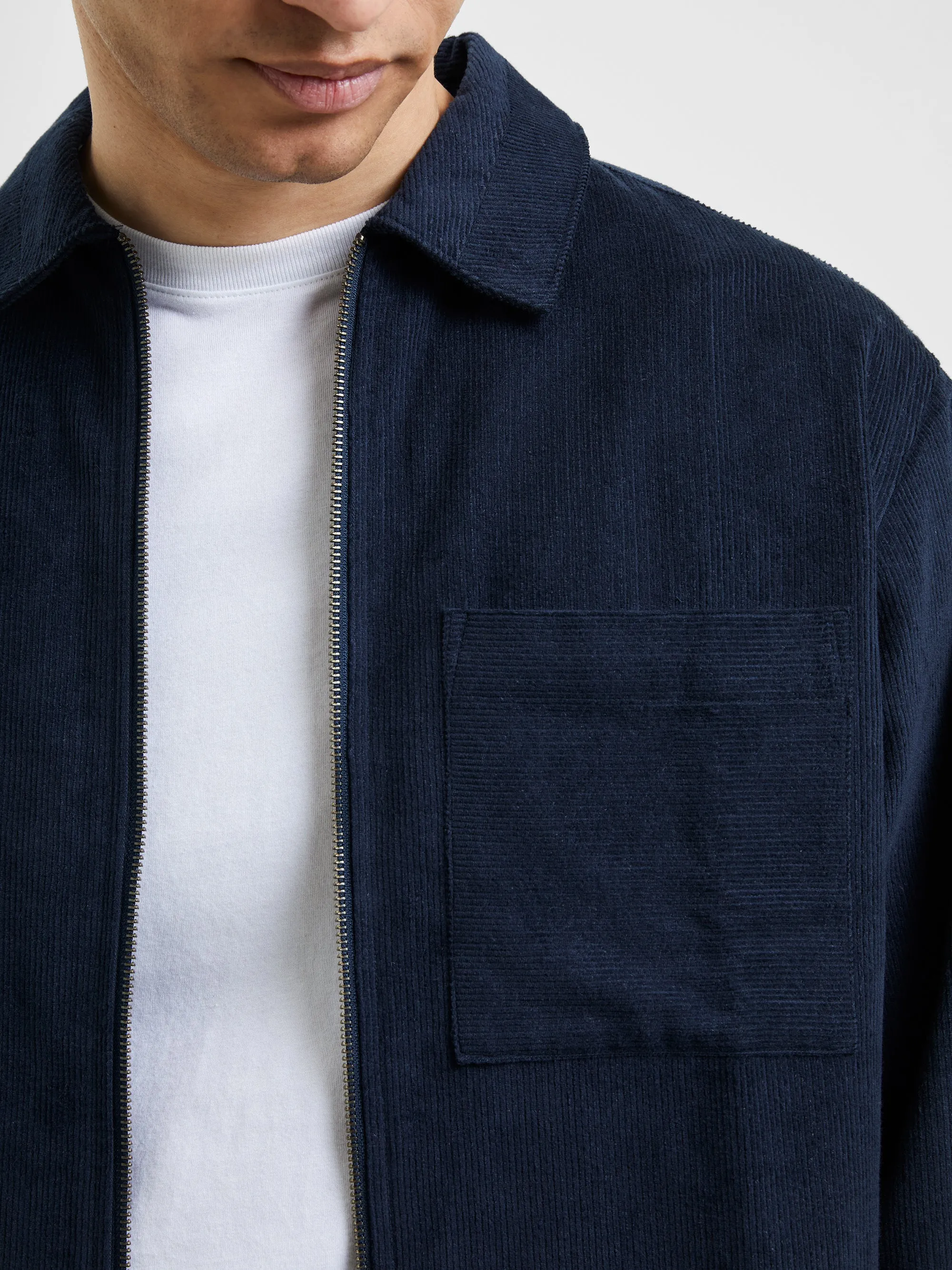 Corduroy Zip Overshirt