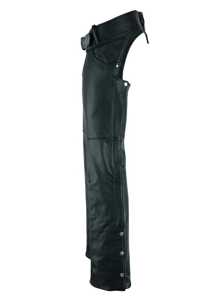 DS447TALL Tall Classic Leather Chaps with Jeans Pockets