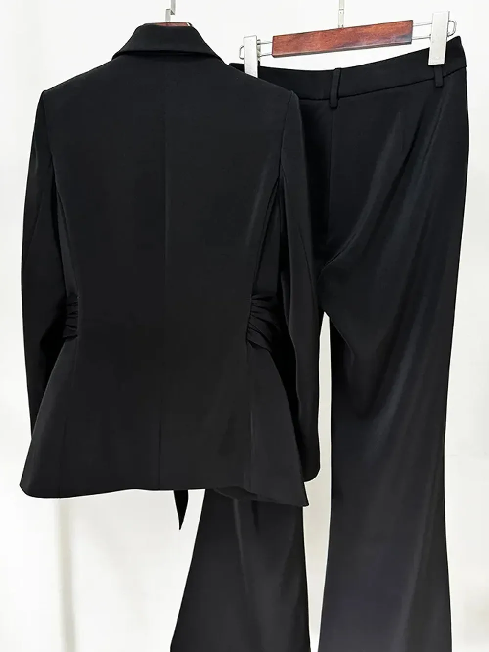 ENITTA Belted Blazer & Pants Set in Black