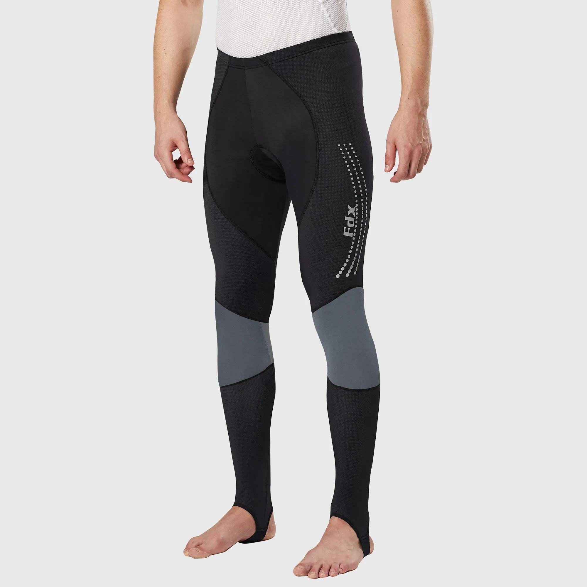 Fdx Thermodream Men's & Boy's Grey Thermal Padded Cycling Tights