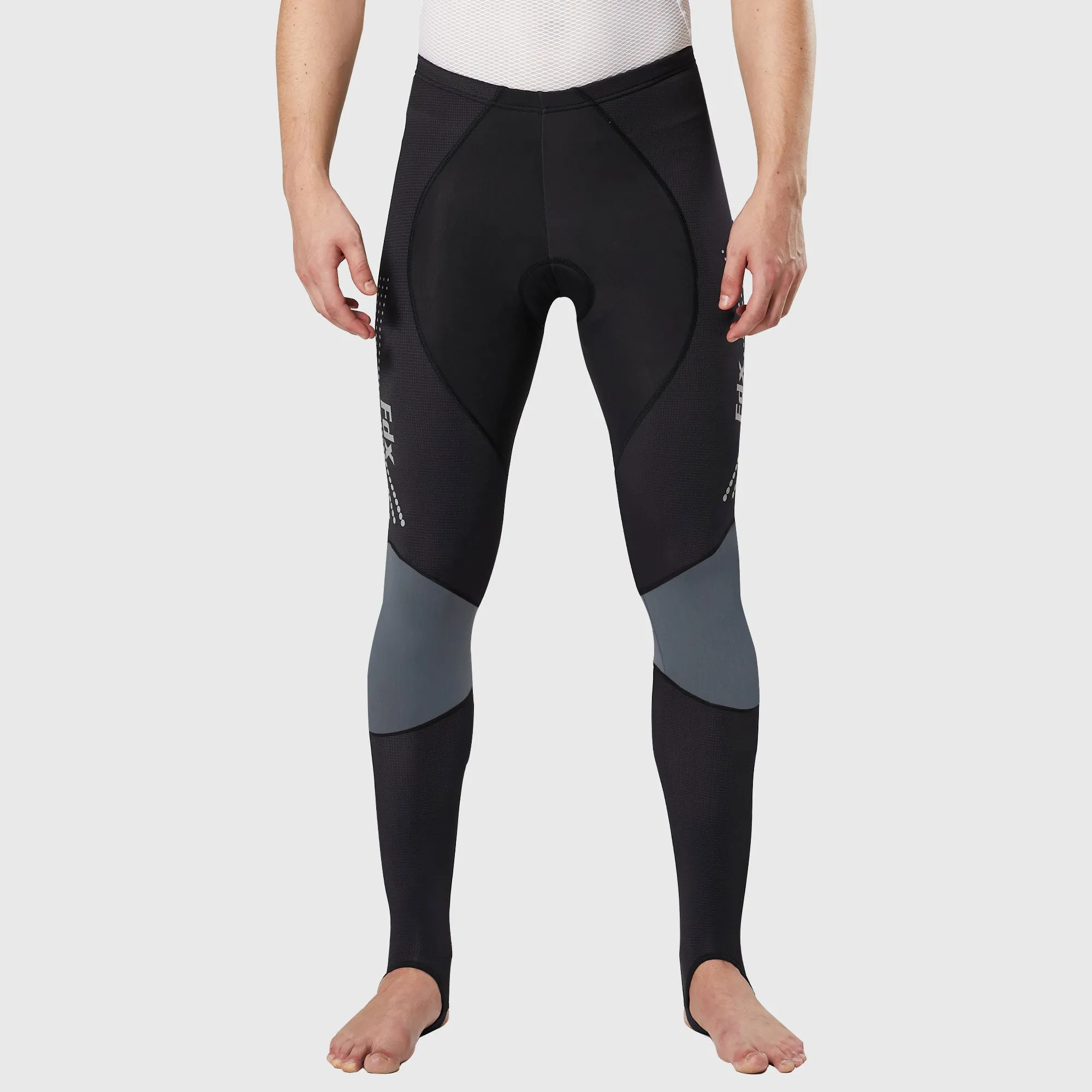 Fdx Thermodream Men's & Boy's Grey Thermal Padded Cycling Tights