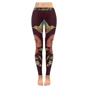 Humming bird Women's Low Rise Leggings (Invisible Stitch)