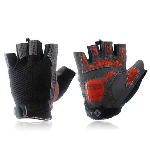 Inbike Cycling Gloves Half Finger Gloves -Male Black Red Blue