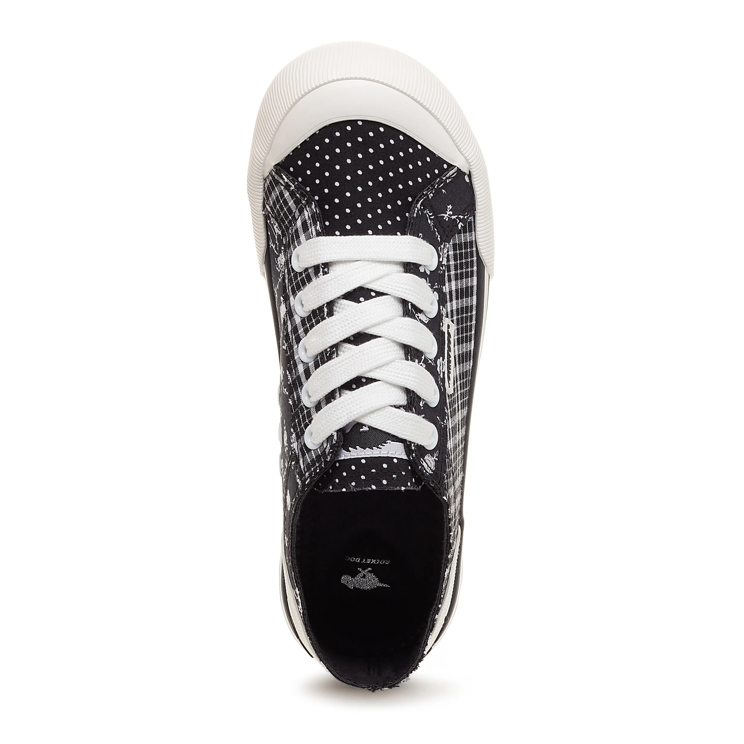 Jazzin Black Cortland Check Trainers