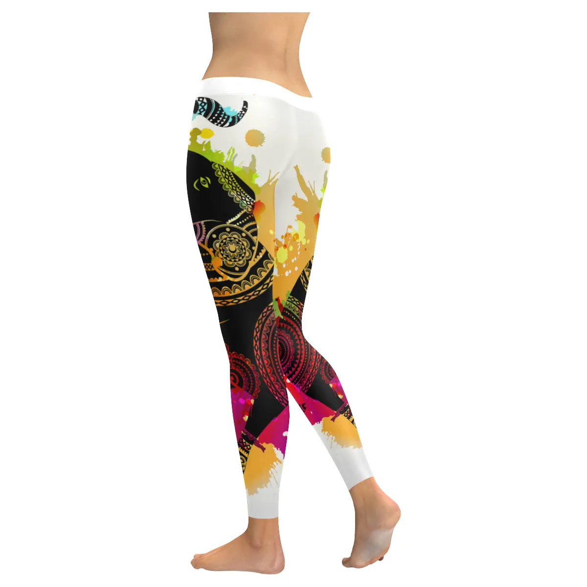 lion abstract Women's Low Rise Leggings (Invisible Stitch)