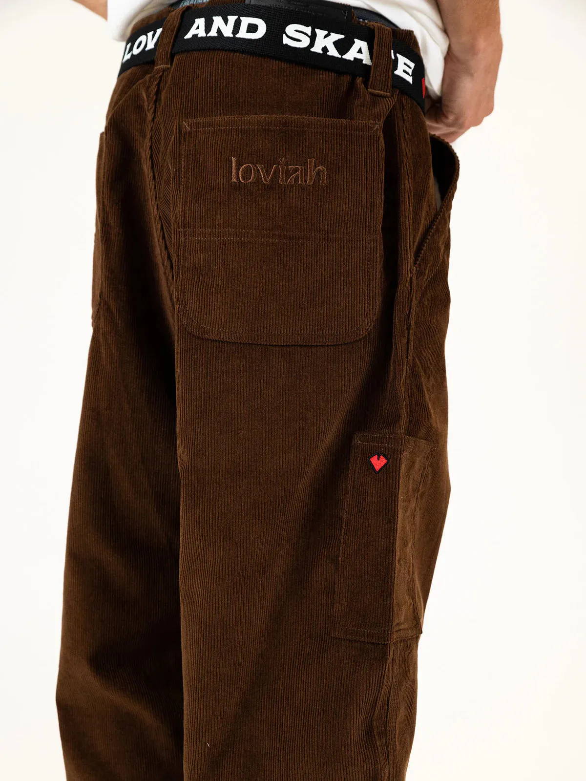 Loviah Carpenter Corduroy Pants Brown