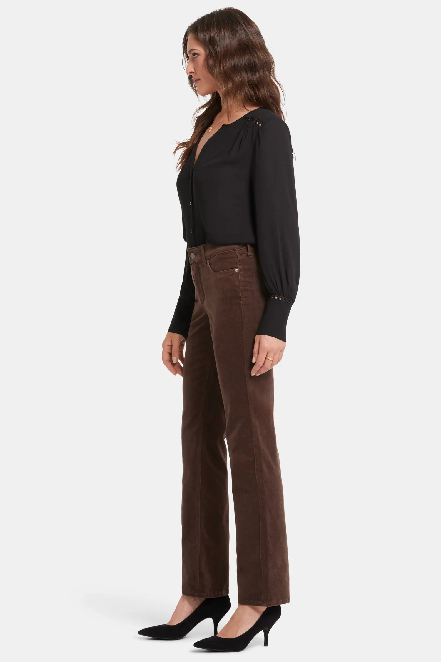 Marilyn Straight Pants In Petite - Coffee Bean