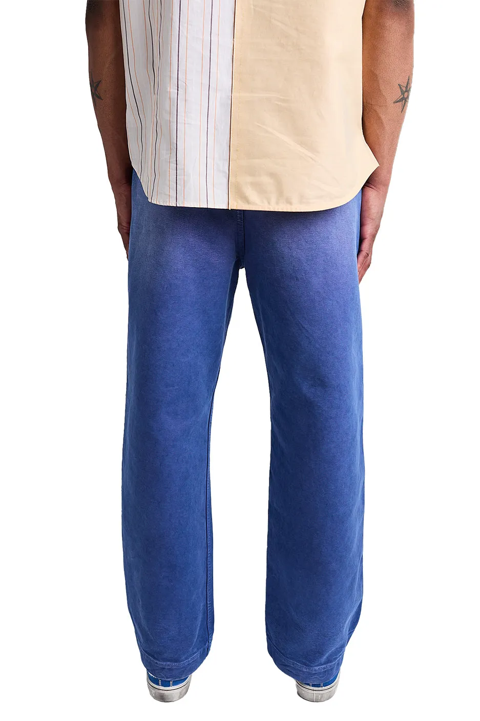 Marni Overdyed Canvas Pants 'Iris Blue'