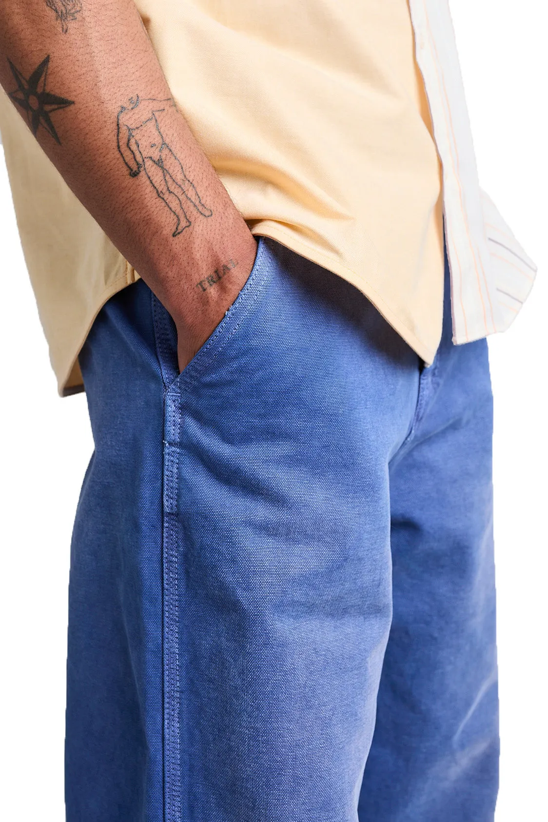 Marni Overdyed Canvas Pants 'Iris Blue'