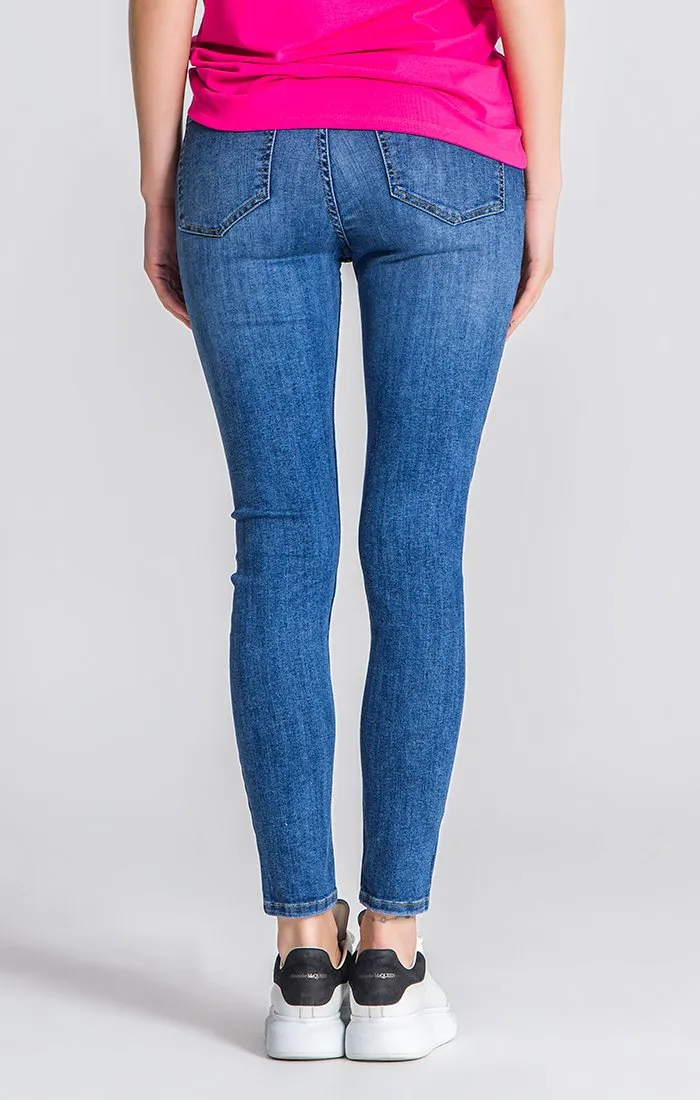 Medium Blue Core Ripped Jeans