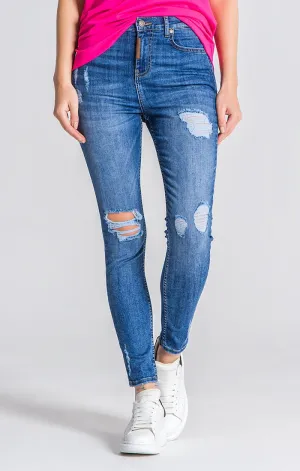 Medium Blue Core Ripped Jeans