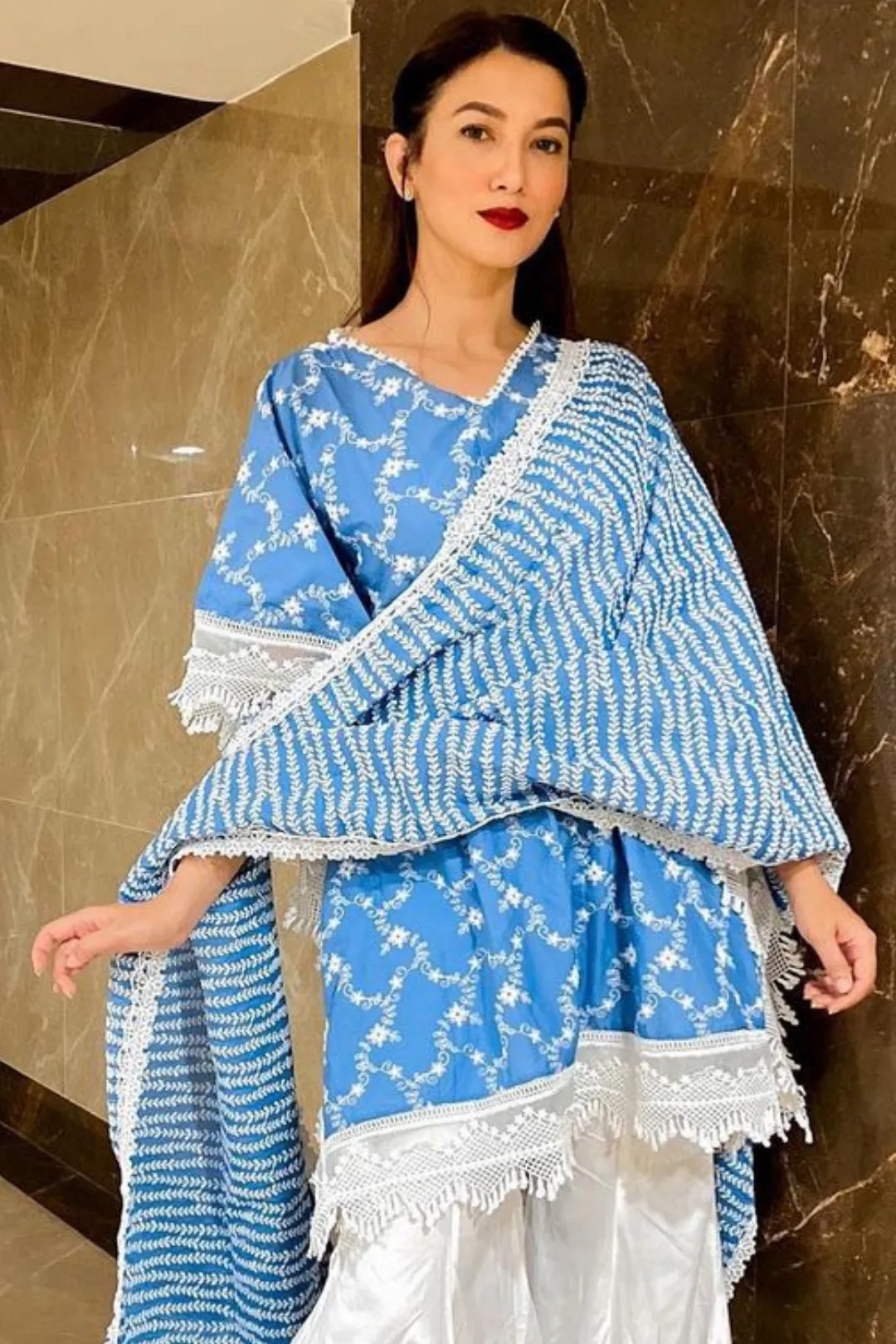 Mulmul Cotton Fiore Kurta With New Bellbottoms