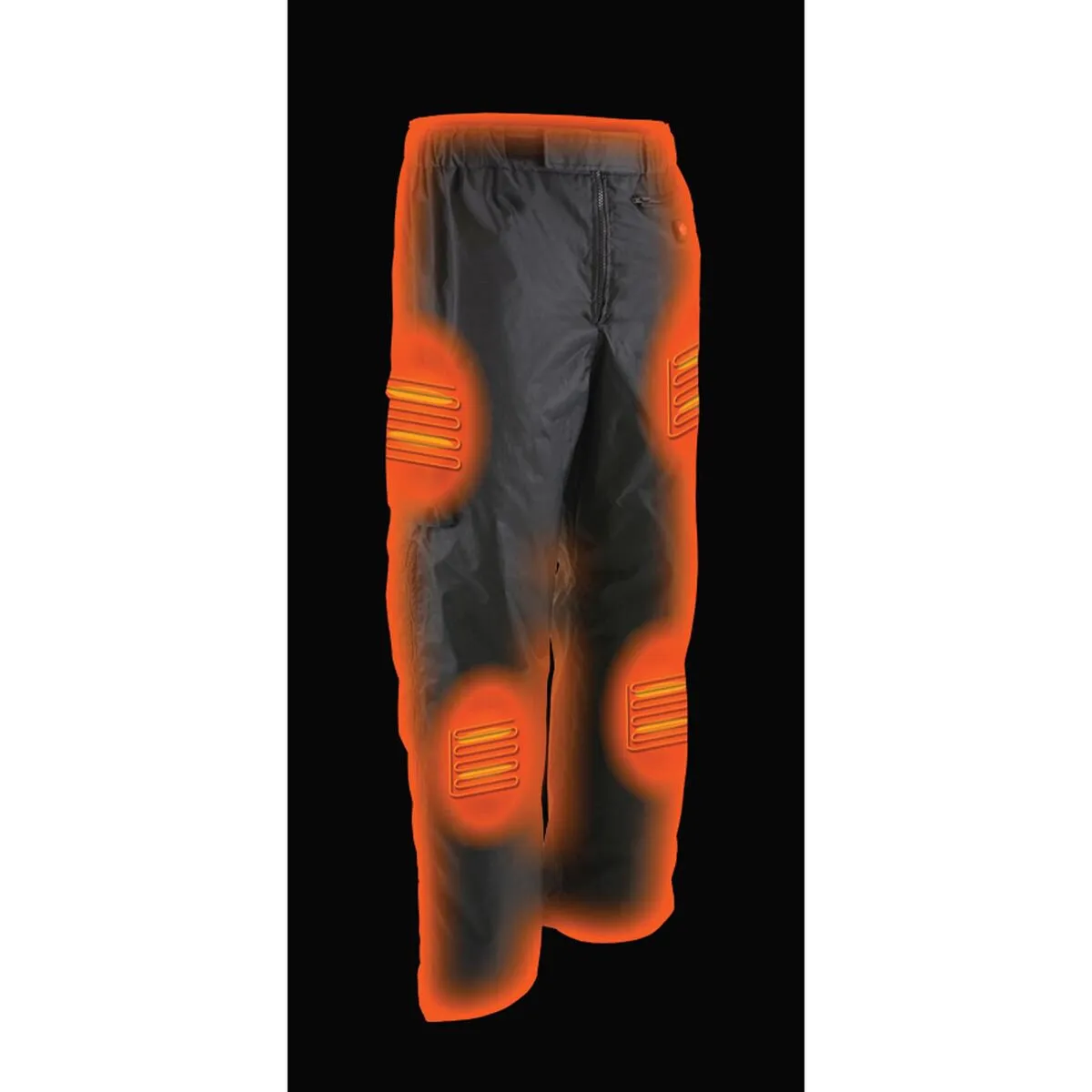 NexGen Heat MPM5715SET Men Black Winter Thermal Heated Pants for Ski and Riding w/ Rechargable Battery Pack