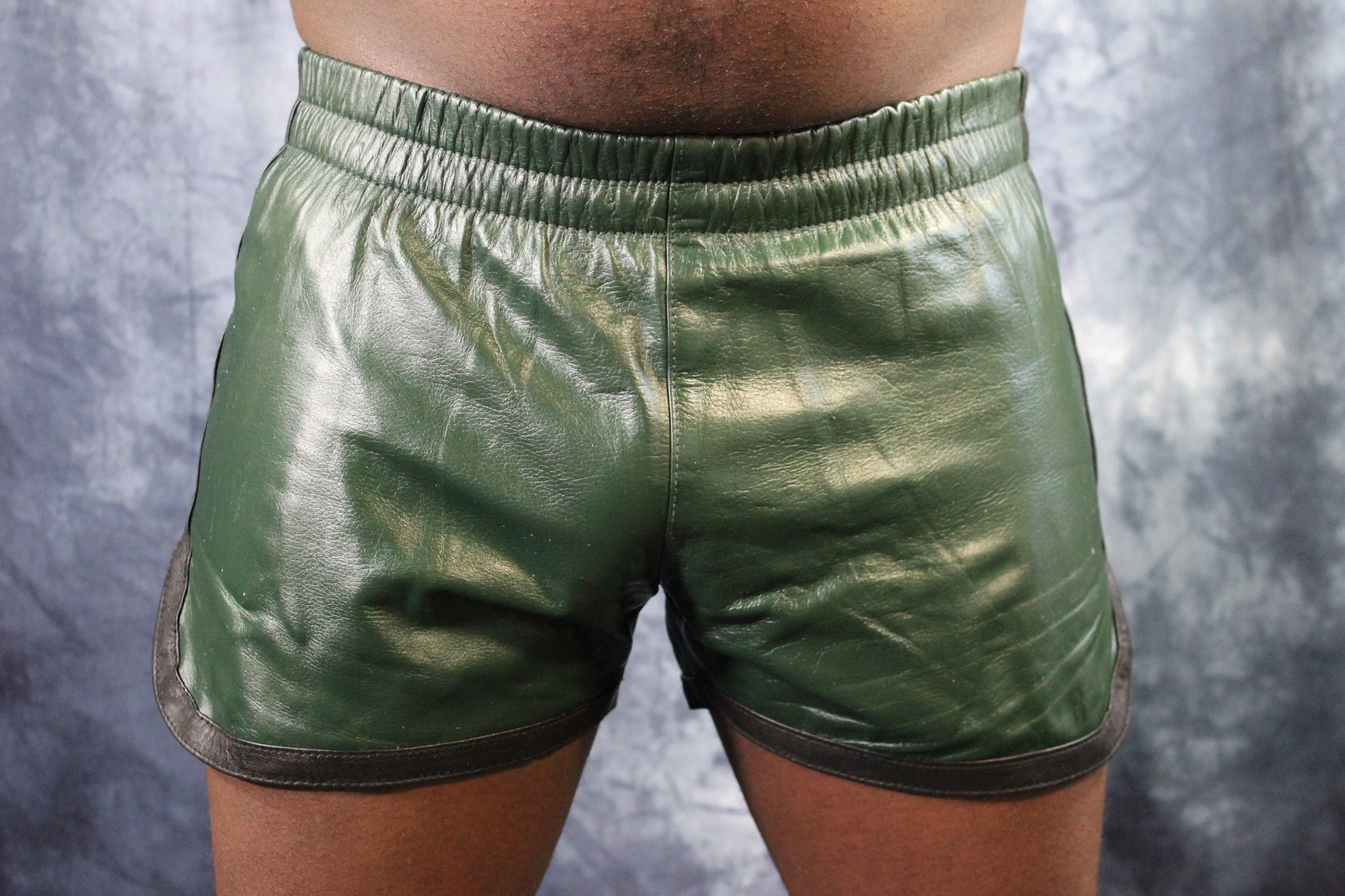 OnF Booty Shorts in Hunter Green with Black