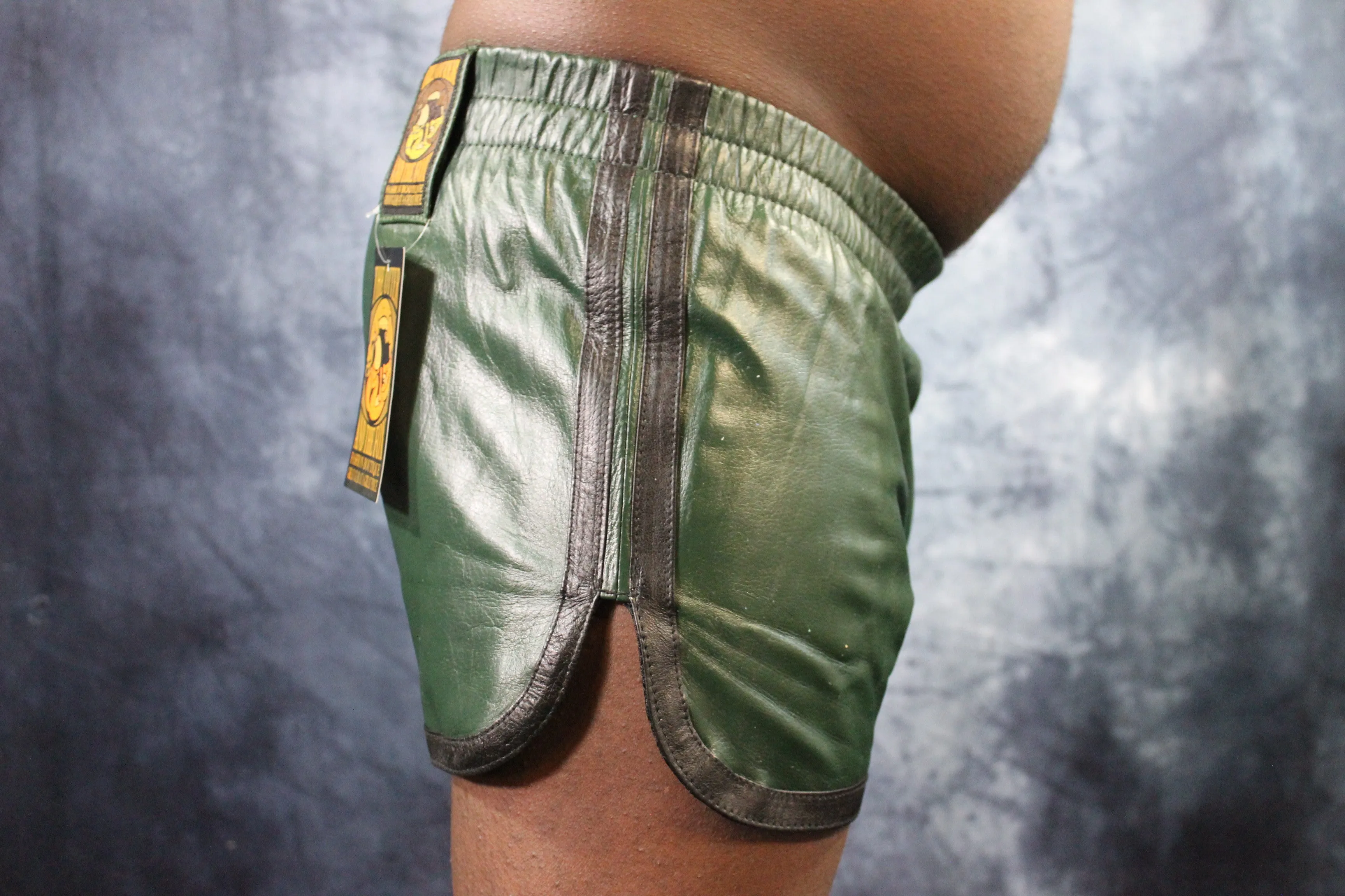 OnF Booty Shorts in Hunter Green with Black