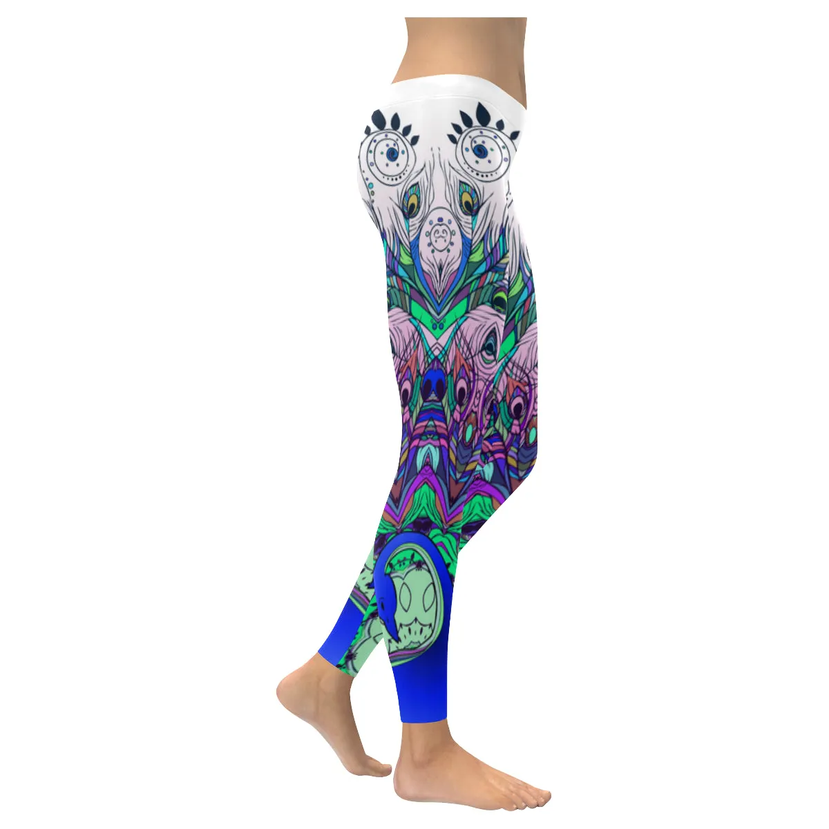 peacock Women's Low Rise Leggings (Invisible Stitch)