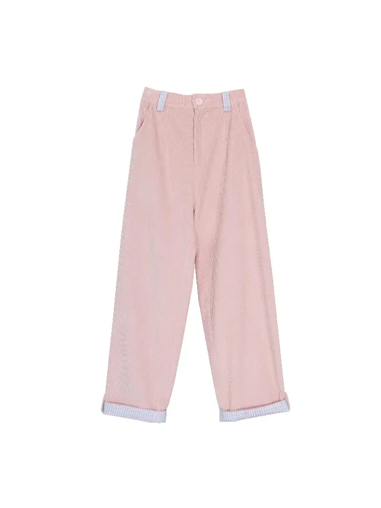 Pink corduroy pants【s0000005276】