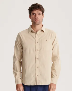 Quantum LS Corduroy Shirt - Ecru