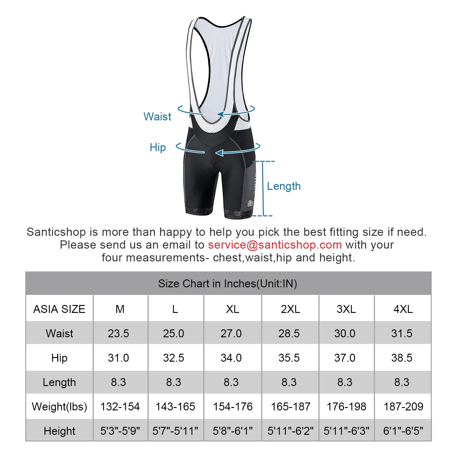 Santic Arok Grey Men Padded Cycling Bib Shorts