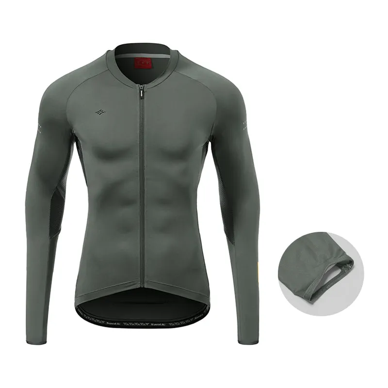 Santic Awani Green Men Cycling Jersey Long Sleeve