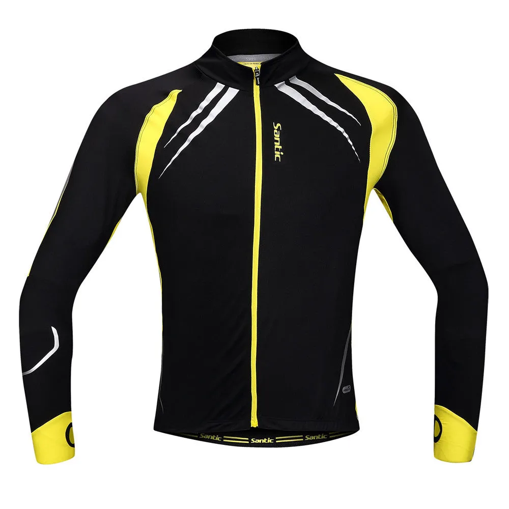 Santic Gabriel Yellow Men Cycling Jacket Long Sleeve