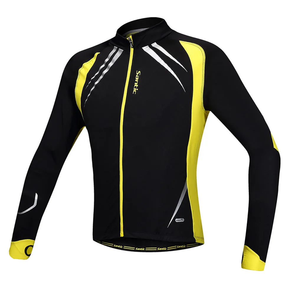 Santic Gabriel Yellow Men Cycling Jacket Long Sleeve