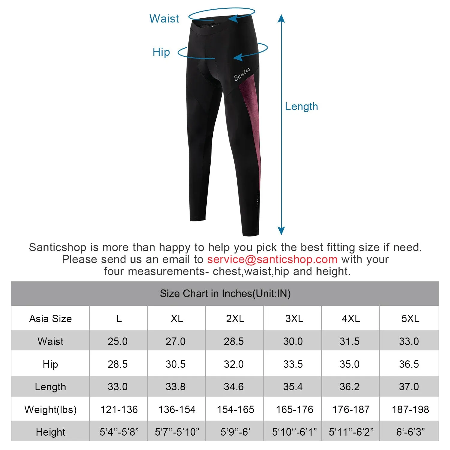 Santic Gina Blue & Pink Women Padded Cycling Pants