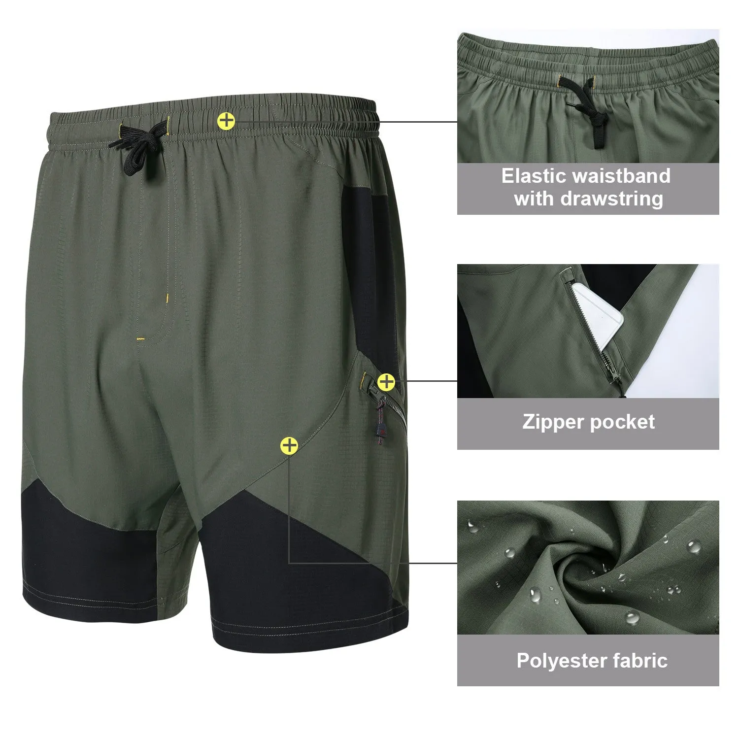 Santic Hebre DeepGreen Men Cycling MTB Shorts