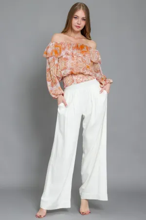 Smocked Waist Flair Pant