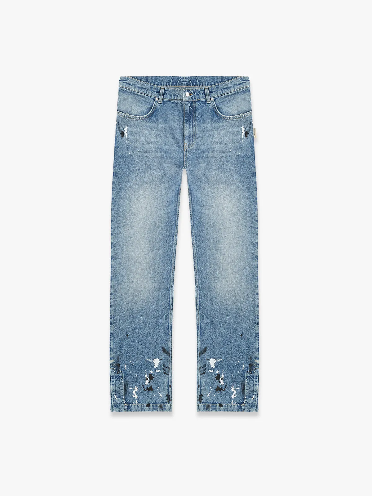 STRAIGHT SPLIT DENIM - WASHED BLUE