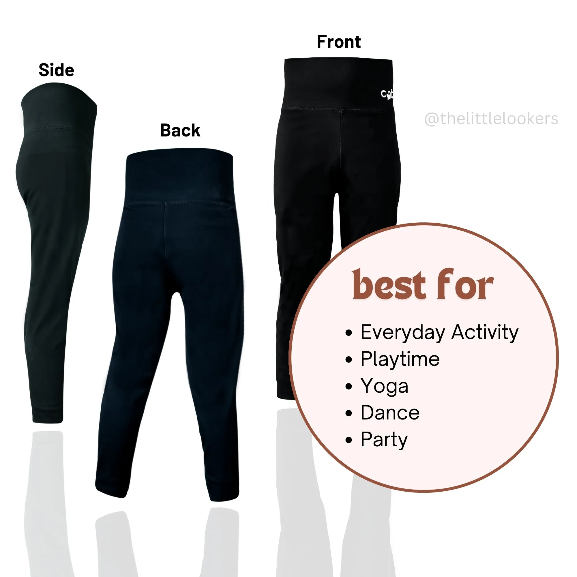 THE LITTLE LOOKERS Kids Gym Pants I Boys/Girls Snug Fit Leggings - Super Soft, Stretchable Tights for Gym, Yoga, Indoor & Outdoor Sports wear