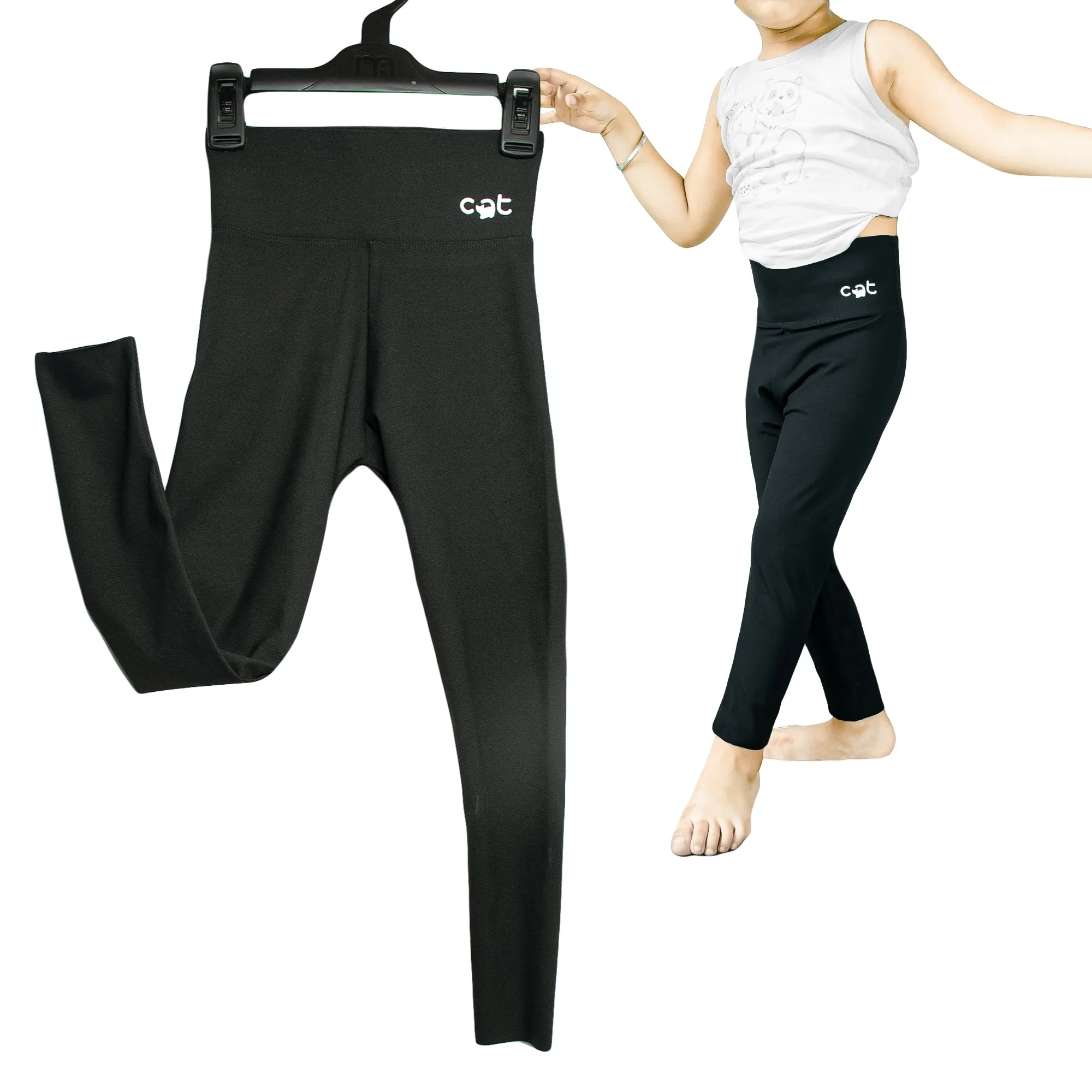 THE LITTLE LOOKERS Kids Gym Pants I Boys/Girls Snug Fit Leggings - Super Soft, Stretchable Tights for Gym, Yoga, Indoor & Outdoor Sports wear