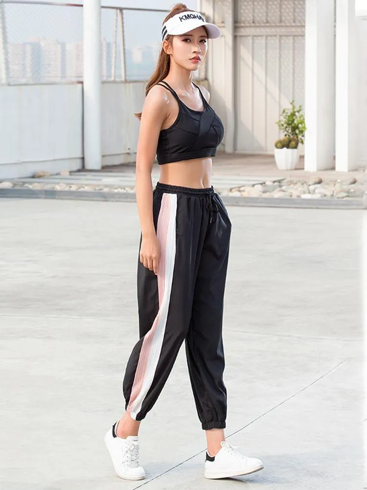 Women Sports Pants / Loose/ 2-Tone Side